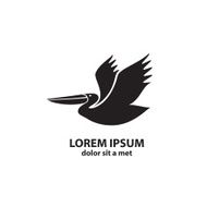Stylized silhouette of a Pelican