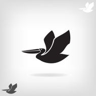 Stylized silhouette of a Pelican N3