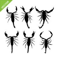 scorpions silhouettes vector