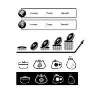 financial coins and purse