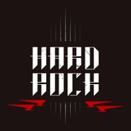 Hard Rock badge - original lettering with lightnings N2