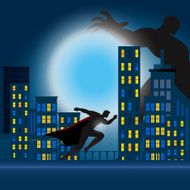 Running Superhero Silhouette