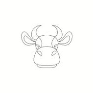 Cow on a white background N2