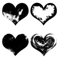 Hand-drawn sketch hearts for Valentines Day design N6