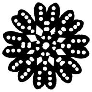 Handmade paper cut with scissors snowflake silhouettes N4