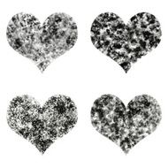 Hand-drawn sketch hearts for Valentines Day design N12