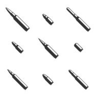 Vector set of black bullet icons