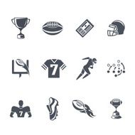 Rugby or american football icons