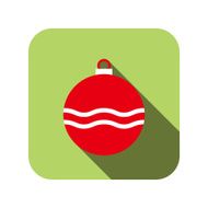 Christmas ball flat icon