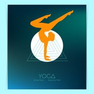 Woman doing yoga asanas flyers N2