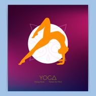 Woman doing yoga asanas flyers N3