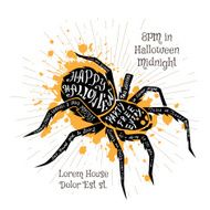 Halloween retro hand lettering poster