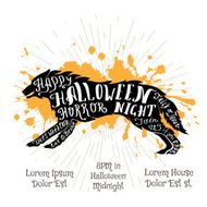 Halloween retro hand lettering poster N3