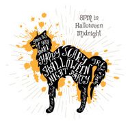 Halloween retro hand lettering poster N5