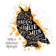Halloween retro hand lettering poster N6