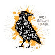 Halloween retro hand lettering poster N7