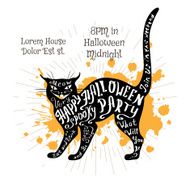 Halloween retro hand lettering poster N9