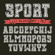 Serif font in the style of college