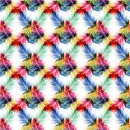 Seamless background pattern with palm leaves N2
