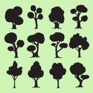 Tree silhouettes collection