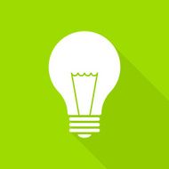 Lightbulb flat design style icon light bulb modern minimal symbol