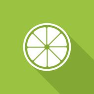 Lemon icon modern minimal flat design style citrus symbol