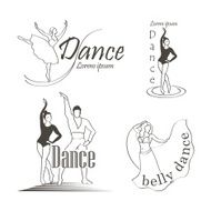 Set of dancing emblems