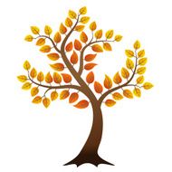 Abstract autumn tree