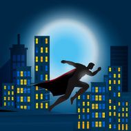 Running Superhero Silhouette N2