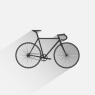 bicycle vector icon with shadow
