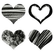 Hand-drawn sketch hearts for Valentines Day design N13