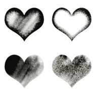 Hand-drawn sketch hearts for Valentines Day design N14