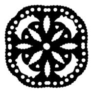 Handmade paper cut with scissors snowflake silhouettes N5