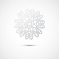 Flat snowflake silhouettes on the white background Handmade N3