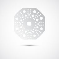 Flat snowflake silhouettes on the white background Handmade N5