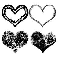 Hand-drawn sketch hearts for Valentines Day design N19