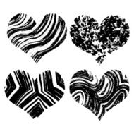 Hand-drawn sketch hearts for Valentines Day design N20