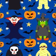 Seamless halloween vector background