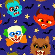 Vector seamless halloween background