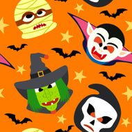Seamless halloween background vector