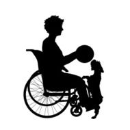 Vector silhouette of a woman N1174