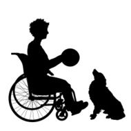 Vector silhouette of a woman N1175