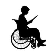 Vector silhouette of a woman N1176