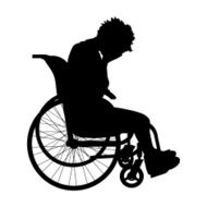 Vector silhouette of a woman N1177