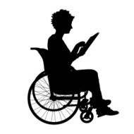 Vector silhouette of a woman N1182