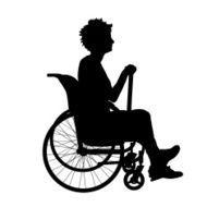 Vector silhouette of a woman N1183
