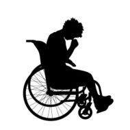 Vector silhouette of a woman N1184