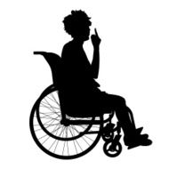 Vector silhouette of a woman N1186