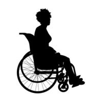 Vector silhouette of a woman N1187