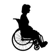 Vector silhouette of a woman N1189